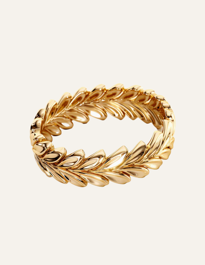 18kt Laurel Leaf Wedding Ring