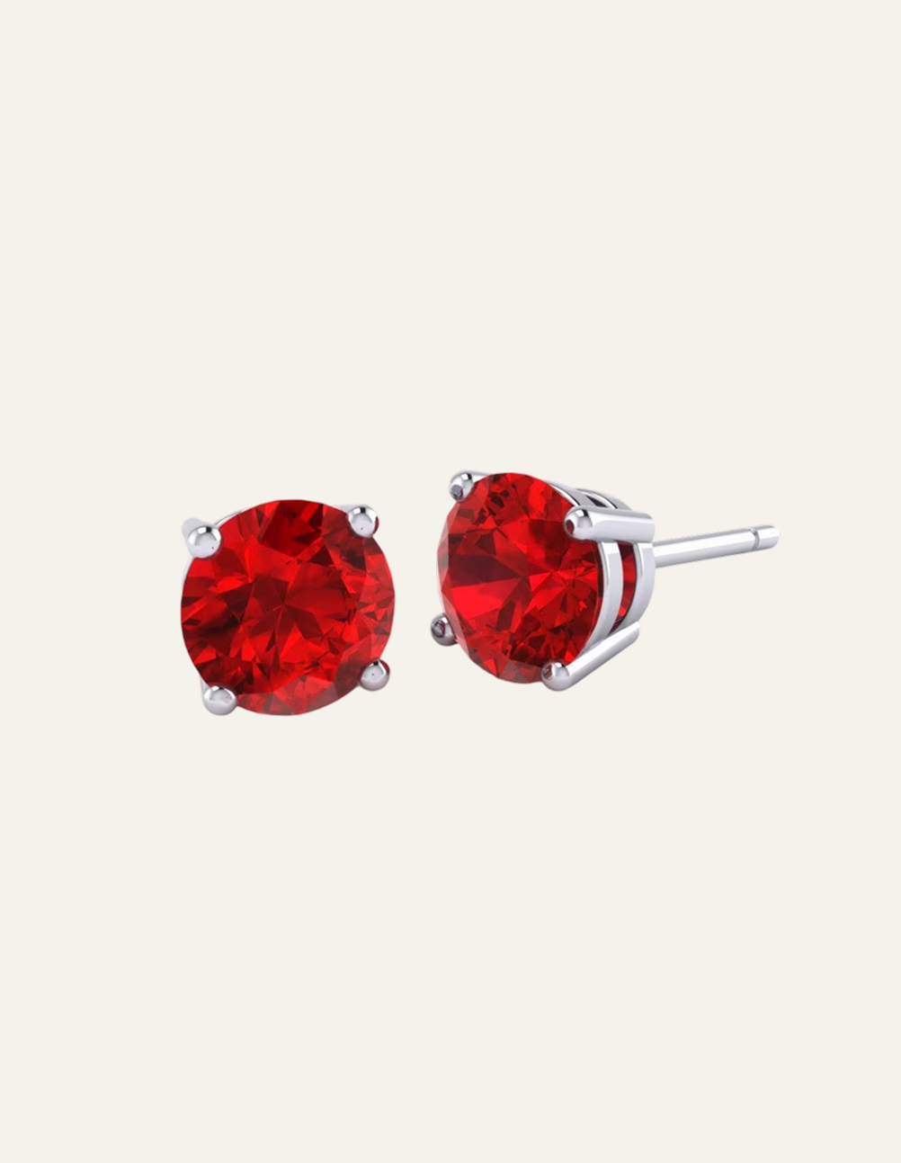 Red Cubic Zirconia Earrings