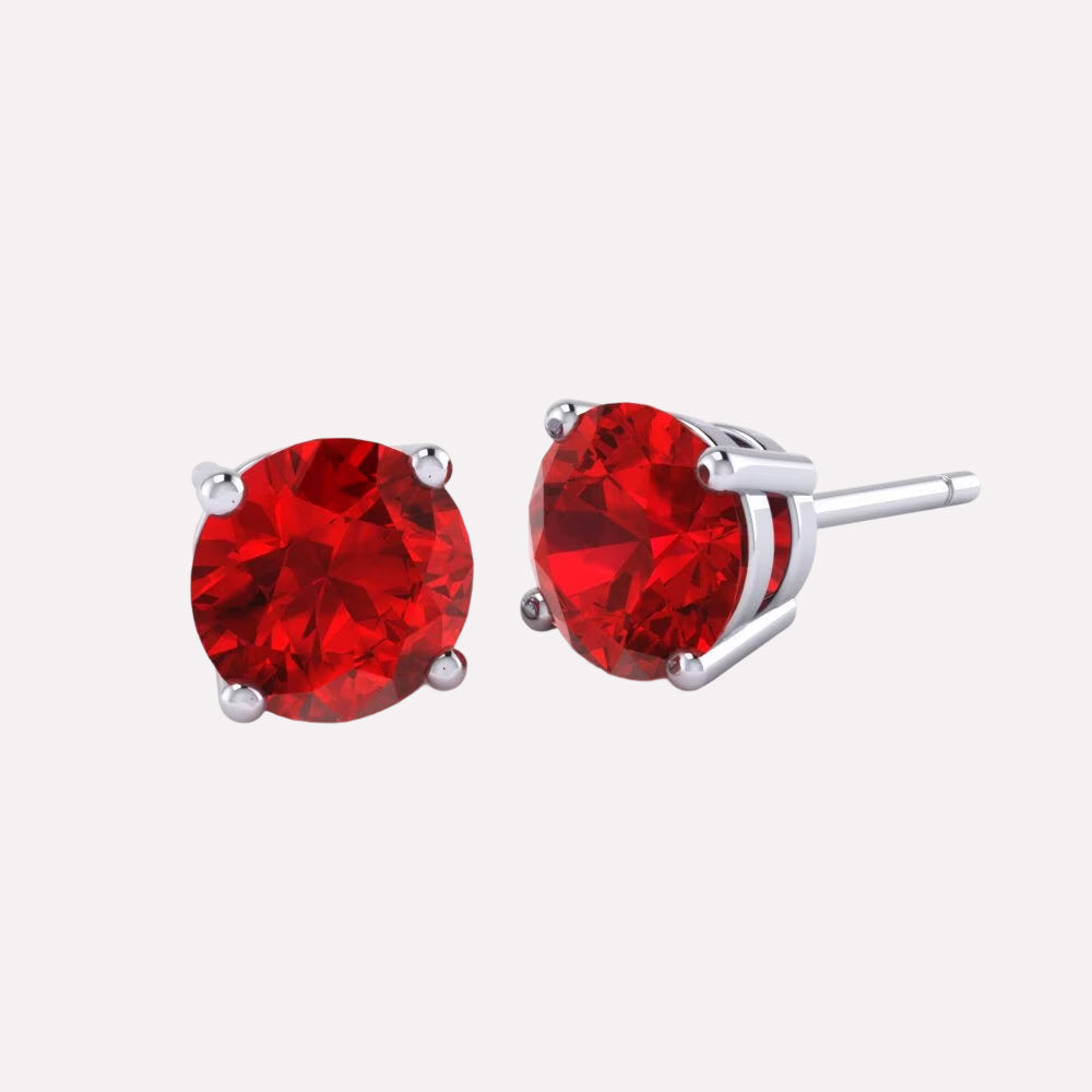 Red Cubic Zirconia Earrings