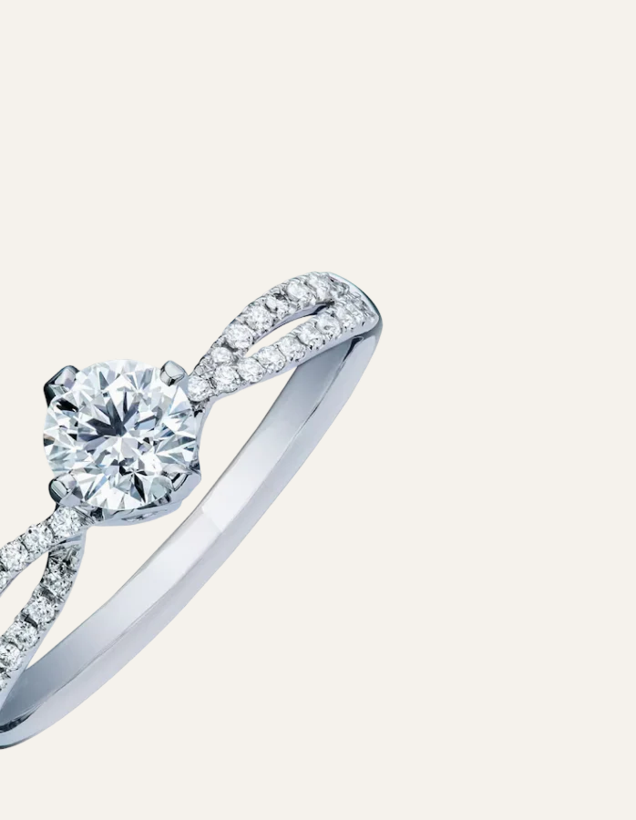 Round Diamond Double Halo Ring