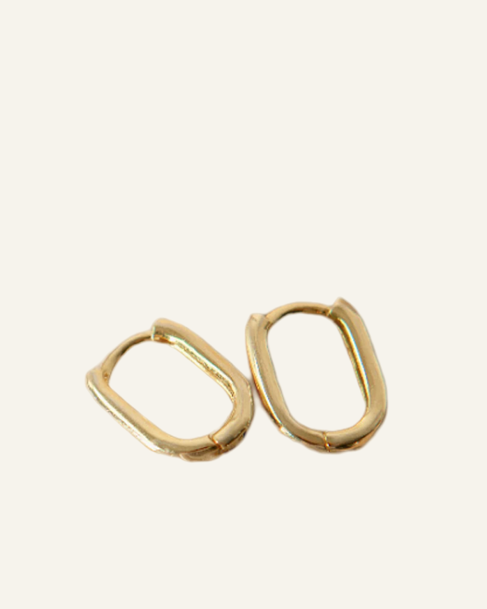 Solid Gold Sleek Hoops