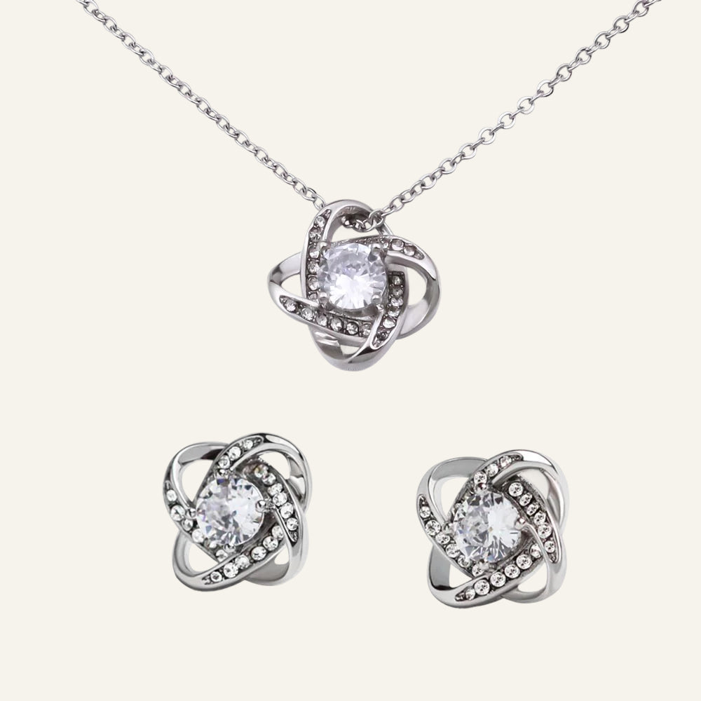 Love Knot Earring & Necklace Set