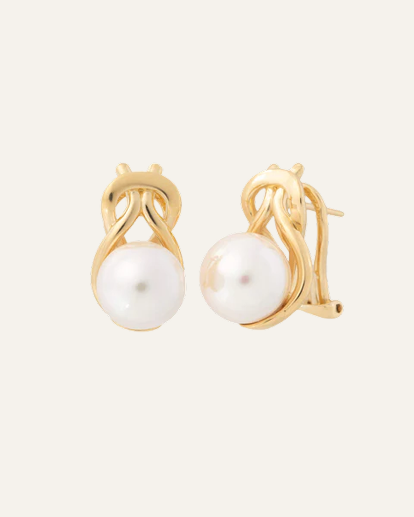 Shell Pearl Drop Dangle Earrings
