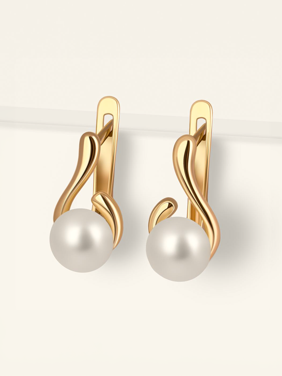 Shell Pearl Drop Dangle Earrings
