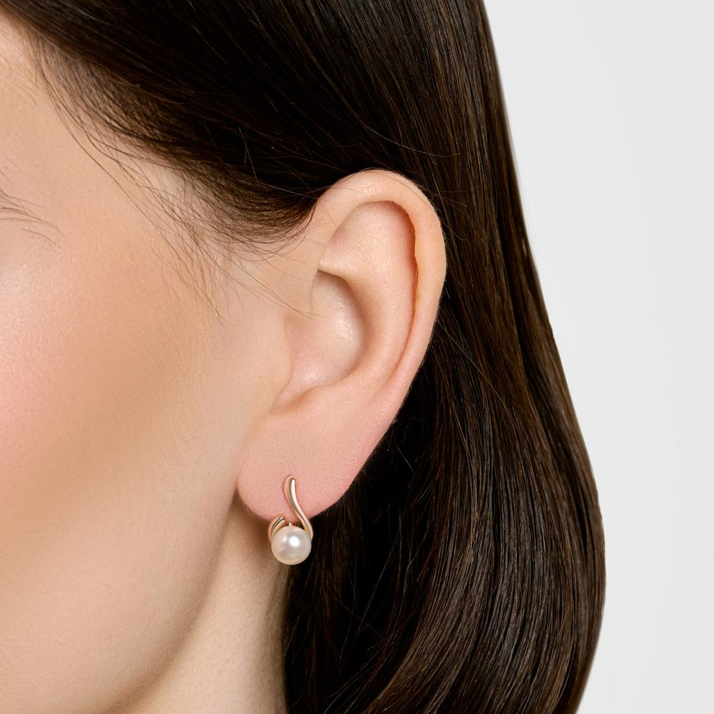 Shell Pearl Drop Dangle Earrings