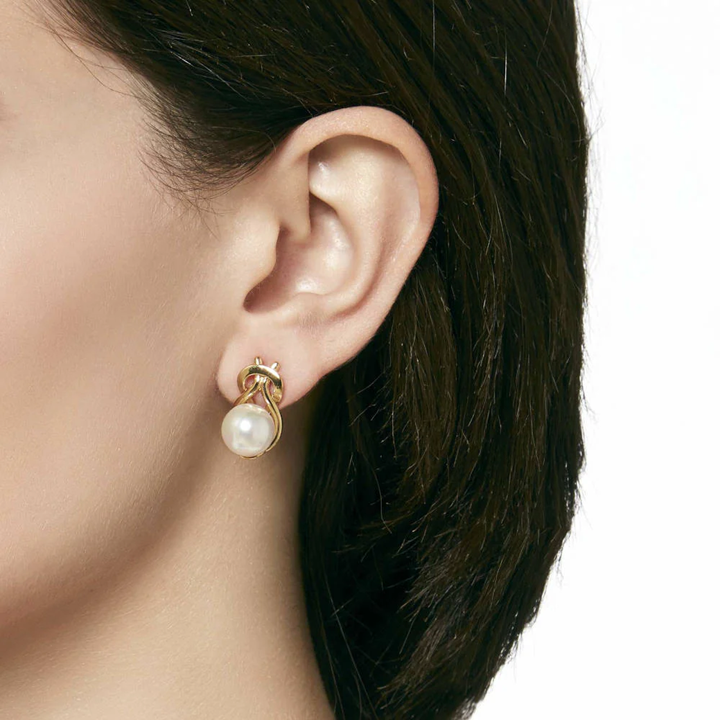Shell Pearl Drop Dangle Earrings