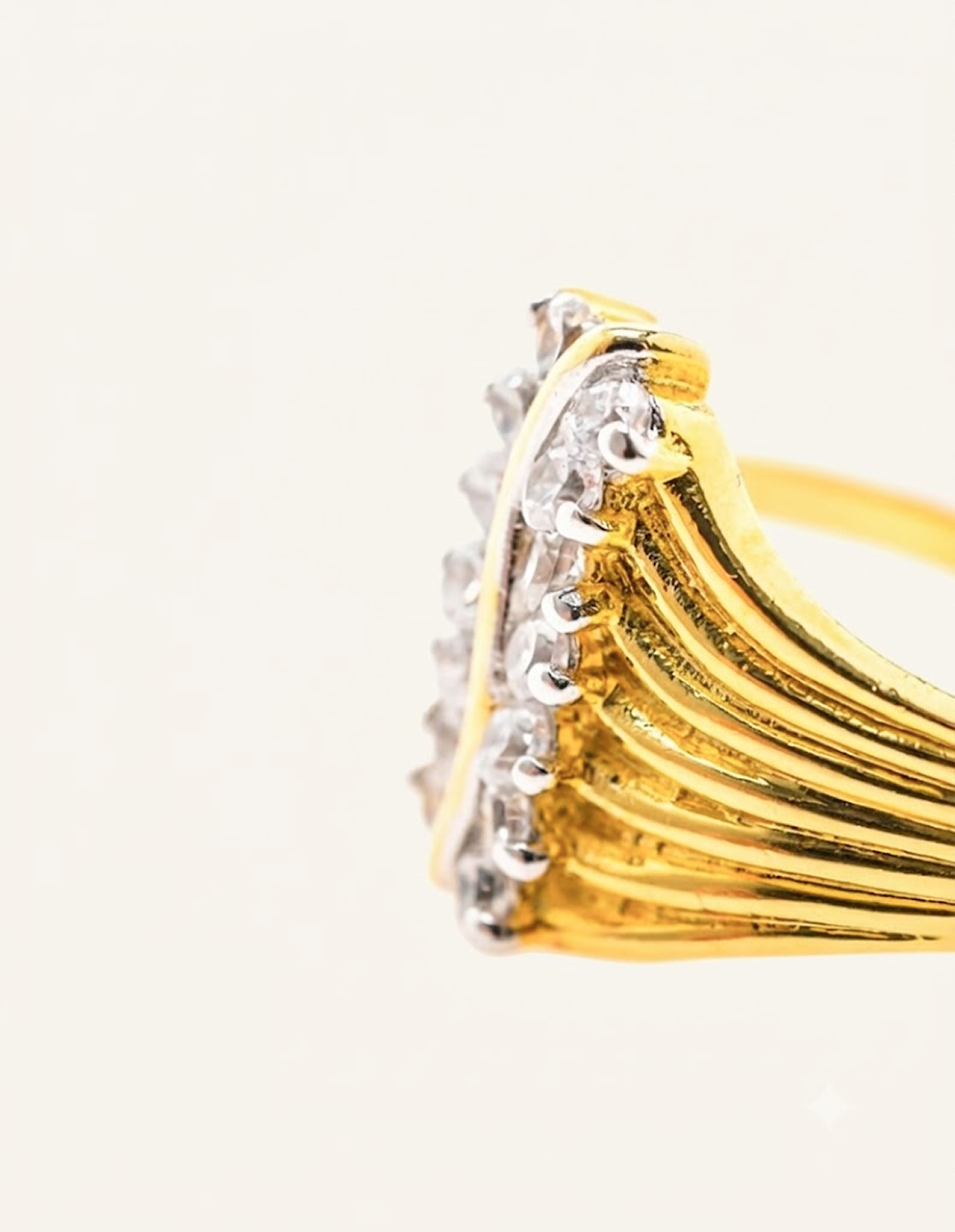 Vintage Gold Diamond Cluster Ring