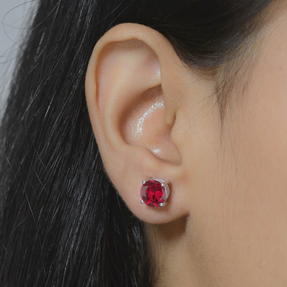 Red Cubic Zirconia Earrings